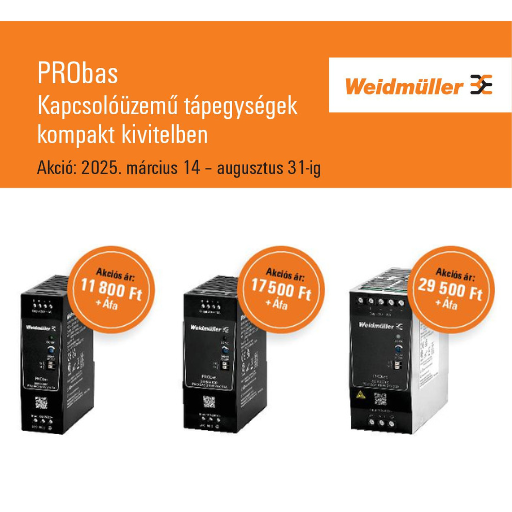 WEIDMÜLLER - PRObas kapcsolóüzemű tápegységek kompakt kivitelben